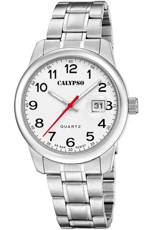 Calypso Quarzuhr Basic K5872/1, Armbanduhr, Herrenuhr, Edelstahlarmband, analog, Tag