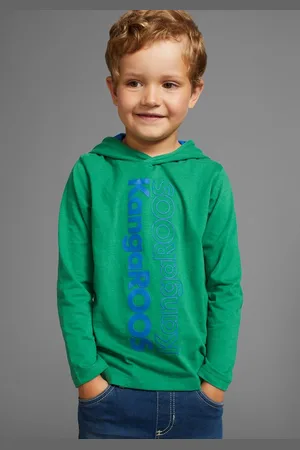 KangaROOS Kapuzenshirt Kleine Jungen Langarm, Basic-Passform, bedruckt, aus 100% Baumwolle