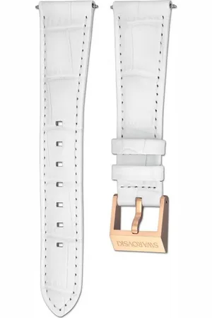 Swarovski Uhrenarmband Uhrband 5055267 Kalbsleder, weiß, roségoldfarben 20 mm - Verkäufer: Juwelier-Bacak