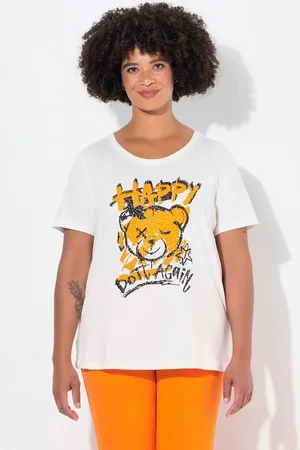 Angel of Style T-Shirt T-Shirt Boxy Fit Teddy-Motiv Halbarm - Verkäufer: Popken Fashion Group