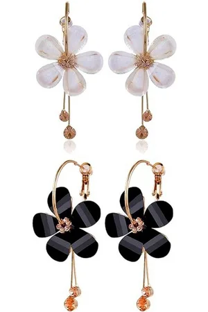 YouBella Ohrring-Set Florale Tropfenohrringe Für Frauen & Mädchen (Inhalt der Packung: Paar Ohrringe x 1, Perfekt für besondere Anlässe und Bürokleidung), Modischer Kunstschmuck - Verkäufer: Infinity Prime DE