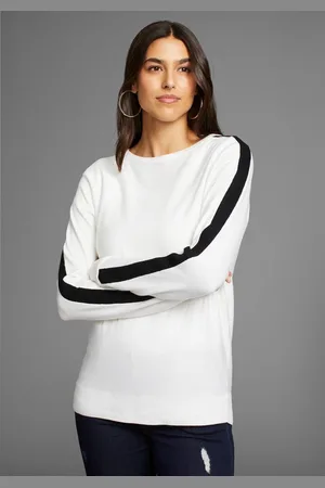 Laura Scott Longpullover mit Kontraststreifen - NEUE FARBEN