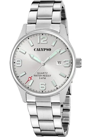 Calypso Quarzuhr Basic K5860/2, Armbanduhr, Herrenuhr, Edelstahlarmband, analog, Tag