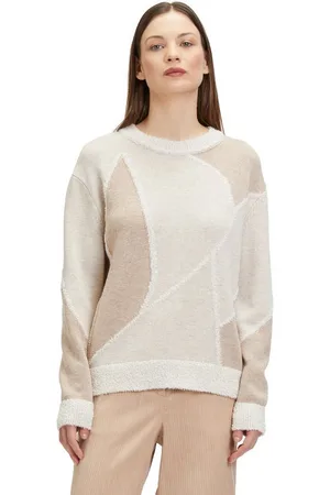Betty & Co Strickpullover Betty & Co Strickpullover mit Intarsie (1-tlg) Struktur
