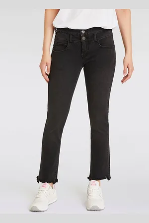Herrlicher Bootcut-Jeans Baby Cropped Recycled Denim Black Stretch