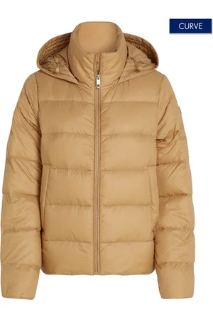 Tommy Hilfiger Steppjacke CRV CASUAL LW DOWN HOOD JACKET in Großen Größen, mit Kapuze, Stehkragen, Reißverschluss