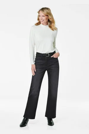 GOLDNER Bequeme Jeans Denim Jeans mit weitem Bein - Verkäufer: