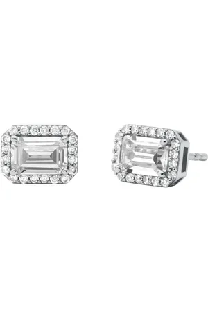 Michael Kors Paar Ohrstecker Schmuck Geschenk Silber 925 Ohrringe Halo Stud, MKC1724CZ040, mit Zirkonia (synth)