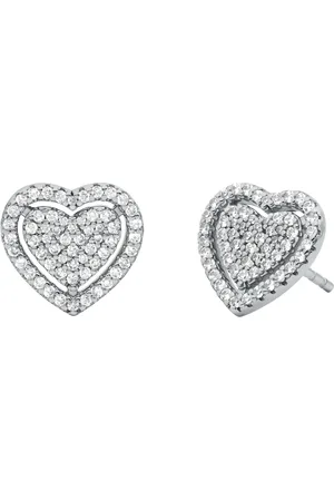 Michael Kors Paar Ohrstecker Schmuck Geschenk Silber 925 Ohrringe Pavé Herz, MKC1750CZ040, mit Zirkonia (synth)
