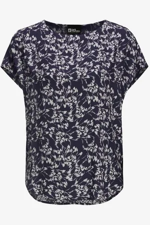Jack Wolfskin Outdoorbluse SOMMERWIESE SHIRT W LEAVES NIGHT BLUE - Verkäufer: INTERSPORT Schwab
