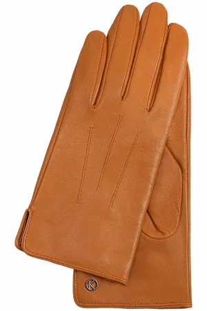 KESSLER Lederhandschuhe Carla (2-St) mit dezentem Logo-Emblem