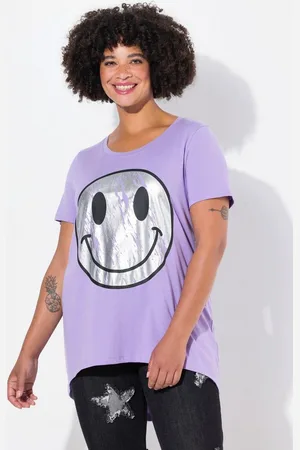 Angel of Style T-Shirt T-Shirt A-Linie Metallic-Smiley - Verkäufer: Popken Fashion Group