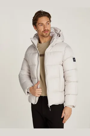 Calvin Klein Outdoorjacke HOODED QUILT PUFFER MW mit Logopatch