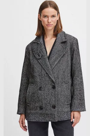 B YOUNG Wollmantel BYBITTO JACKET - schöner Mantel mit Muster - Verkäufer: meinemarkenmode