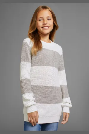Kidsworld Strickpullover Streifenpullover, modisches Streifendesign für Mädchen