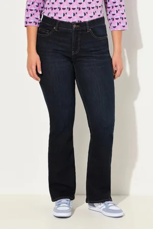 Ulla Popken Regular-fit-Jeans Bootcut-Jeans Marie weites Bein 5-Pocket-Schnitt - Verkäufer: Popken Fashion Group