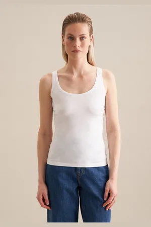 Seidensticker Shirttop Schwarze Rose Ohne Arm Rundhals