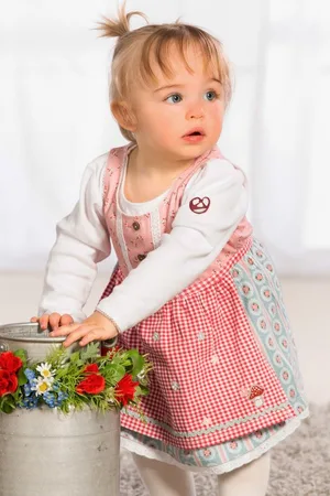 BONDI Trachtenkleid Dirndlkleid Baby/Kleinkind - BLÜMCHEN/PILZ - rosé - Verkäufer: Alpenwahnsinn Tracht & Lifestyle