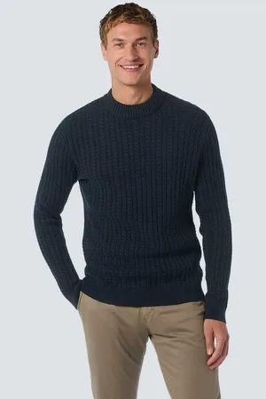 No Excess Strickpullover mit Zopfmuster