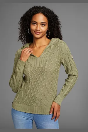 KangaROOS Kapuzenpullover aus Zopfstrick