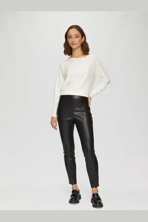 QS by s.Oliver 7/8-Hose Extra Slim: Leggings aus Lederimitat Ziernaht - Verkäufer: s.Oliver