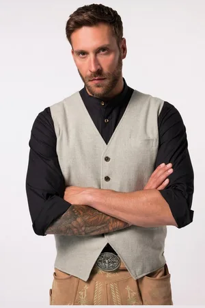 JP 1880 Steppweste JP 1880 Tweed-Weste Tracht Wollmix Strick-Rücken - Verkäufer: Popken Fashion Group