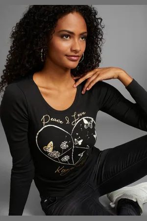 KangaROOS Langarmshirt mit Herz-Print