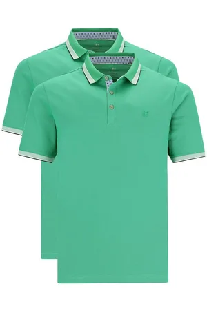 HAJO Poloshirt 2er Pack Pique (Spar-Set, 2-tlg) Poloshirt - Baumwolle - Atmungsaktiv - Strickbündchen am Armabschluss - Verkäufer: simply4you