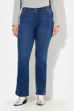 Ulla Popken Regular-fit-Jeans Bootcut-Jeans Marie weites Bein 5-Pocket-Schnitt - Verkäufer: Popken Fashion Group