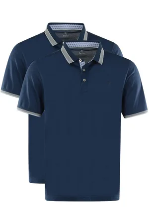 HAJO Poloshirt 2er Pack Pique (Spar-Set, 2-tlg) Poloshirt - Baumwolle - Atmungsaktiv - Strickbündchen am Armabschluss - Verkäufer: simply4you