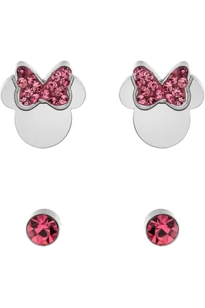Disney Paar Ohrstecker © Minnie Mouse Kinderohrringe Edelstahl silber pink - Verkäufer: coolkids-store