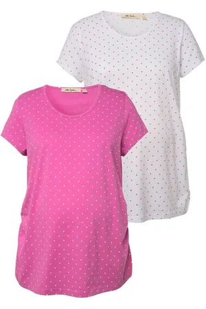 Ulla Popken T-Shirt Bellieva-T-Shirts 2er-Pack Kurzarm seitl. Raffung (2-tlg) Schwangerschaft - Verkäufer: Popken Fashion Group