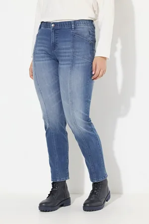 Ulla Popken Regular-fit-Jeans Boyfriend-Jeans Ziernähte weites Bein - Verkäufer: Popken Fashion Group