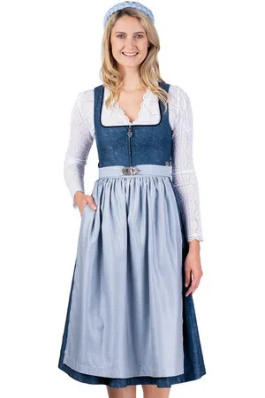 MARJO Dirndl Midi Dirndl 2tlg. - EDLING - nachtblau - Verkäufer: Alpenwahnsinn Tracht & Lifestyle