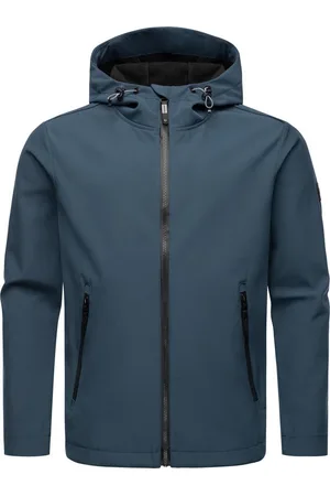 Ragwear Softshelljacke Shellwie Warm wasserdichte Herren Übergangsjacke mit großer Kapuze