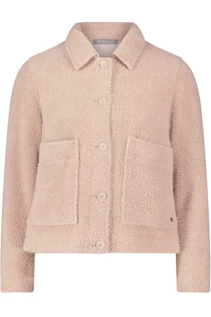 Betty & Co Sweatjacke Betty & Co Casual-Jacke mit Kragen Struktur