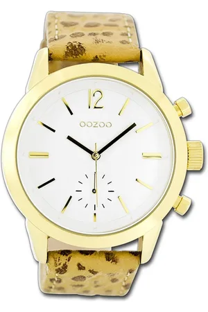 Oozoo Quarzuhr Damen Armbanduhr Timepieces, (Analoguhr), Damenuhr Lederarmband , braun, rundes Gehäuse, groß (ca. 43mm) - Verkäufer: Fit4Style Silberschmuck - IMPPAC
