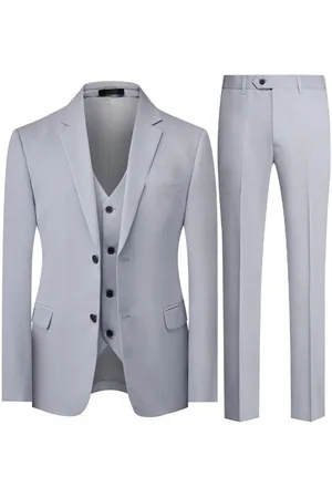 Allthemen Anzug (3 tlg, Sakko & Weste & Hose) Herren Businessanzug Slim Fit Anzüge im eleganten Look - Verkäufer: