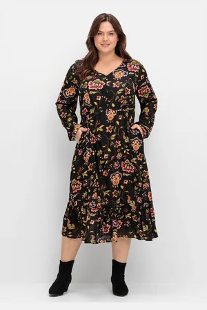 Joe Browns Druckkleid Große Größen mit Volant am Saum
