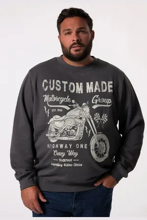 Men Plus Sweatshirt Men+ Sweatshirt Print-Motiv Rundhals bis 8 XL - Verkäufer: Popken Fashion Group