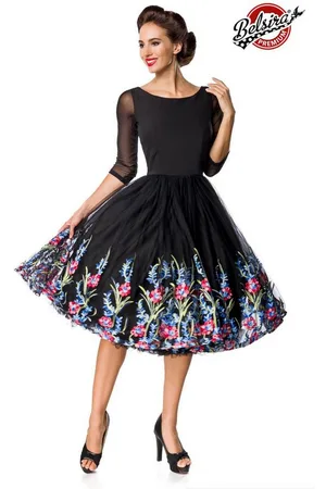 Belsira Trachtenkleid - Premium besticktes Swing-Kleid - (2XL,3XL,4XL,L,M,S) - Verkäufer: Angela Line