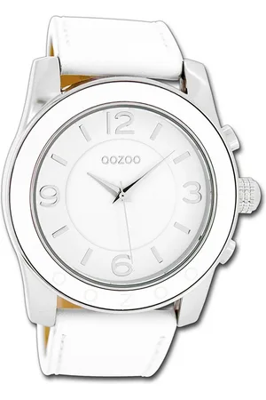 Oozoo Quarzuhr Herren Armbanduhr Timepieces, (Analoguhr), Herrenuhr Lederarmband , rundes Gehäuse, groß (ca. 45mm) - Verkäufer: Fit4Style Silberschmuck - IMPPAC