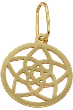 Bella Carina Runder Anhänger Venus Blume Anhänger 585 Gold 14 Karat 1,3 cm, 585 Gold 14 Karat - Verkäufer: