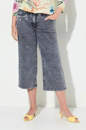 Miamoda Regular-fit-Jeans Jeans-Culotte Wide Legs 5-Pocket Moon Wash - Verkäufer: Popken Fashion Group