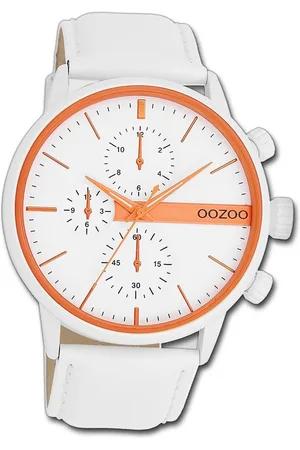 Oozoo Quarzuhr Herren Armbanduhr Timepieces, (Analoguhr), Herrenuhr Lederarmband , rundes Gehäuse, groß (ca. 45mm) - Verkäufer: Fit4Style Silberschmuck - IMPPAC