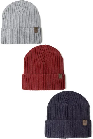 Minoti Beanie Drei Beanie-Strickmützen mit Aufnäher (2y-14y) - Verkäufer: