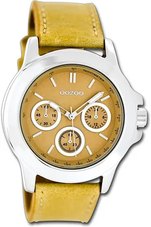 Oozoo Quarzuhr Damen Armbanduhr Timepieces, (Analoguhr), Damenuhr Lederarmband , rundes Gehäuse, groß (ca. 40mm) - Verkäufer: Fit4Style Silberschmuck - IMPPAC