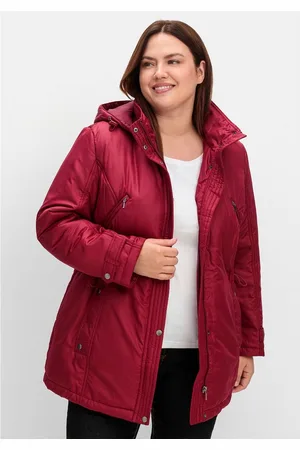 Sheego Steppjacke Große Größen mit Kapuze und Kontrastdetails