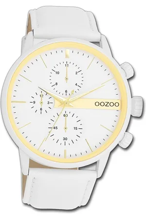 Oozoo Quarzuhr Herren Armbanduhr Timepieces, (Analoguhr), Herrenuhr Lederarmband , rundes Gehäuse, groß (ca. 45mm) - Verkäufer: Fit4Style Silberschmuck - IMPPAC