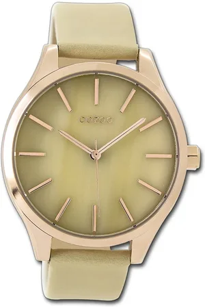 Oozoo Quarzuhr Damen Armbanduhr Timepieces, (Analoguhr), Damenuhr Lederarmband , rundes Gehäuse, groß (ca. 42mm) - Verkäufer: Fit4Style Silberschmuck - IMPPAC